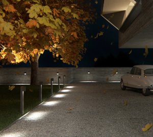 LED Bollard Light for Pathways, Courtyards, and Architectural Exteriors