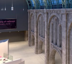 Cylindrical Suspended LED Luminaire for Public Buildings with High Ceilings and Architectural Impact