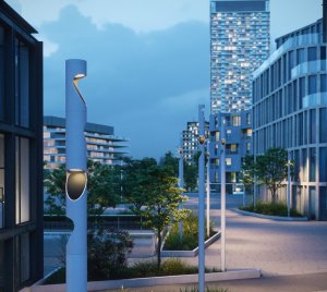 Modern Urban Lighting Columns and Bollards for Public Parks, Plazas, and Pathways