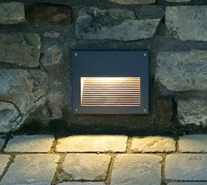 Recessed Wall Lighting Fixture for Exterior Pathways and Steps