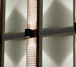 Exterior Wall Light with Uplight and Downlight for Façade Accents