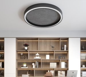 Acoustic Ring LED Pendant Light with Integrated Louvers and Minimal Glare Design