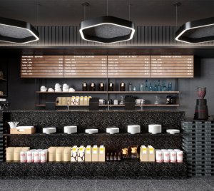 Hexagon Shape LED Pendant Light with Acoustic Panels for Sound Absorption