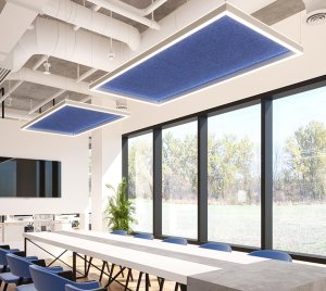 Geometric Acoustic LED Pendant Light with Dimmable Driver and Wide Voltage Compatibility