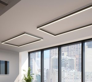Geometric Shape LED Ceiling/Wall Lights with Sensor Integration and PoE Connectivity