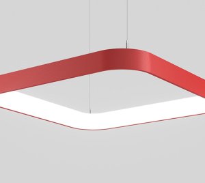 Architectural Suspended LED Fixture with Glare-Free Opal Diffuser and Modern Geometry