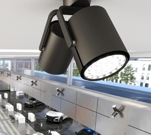 Dual-Head Adjustable LED Spotlight with Surface Ceiling Mount and High Lumen Output