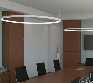 Ultra-Slim Profile LED Pendant Light with Independent RGB Color and Tunable White Options