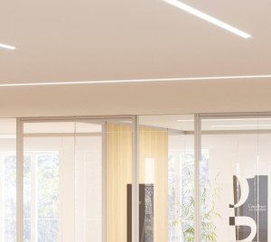 Recessed Continuous LED Architectural Lighting Fixture with Incurved Design