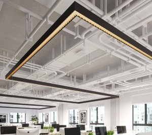 Low Glare Continuous Linear LED Lighting System for Office, Hospitality, and Retail Spaces
