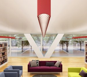Suspended Continuous Linear Lighting System with Advanced Glare Control Technology