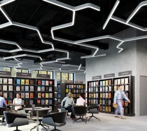 Modular Suspended Lighting System for Large-Scale Ceilings with Customizable Organic and Geometric Configurations