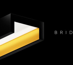 Suspended U-Shaped Linear LED Light Inspired by Classic Black Wooden Bridge Beams