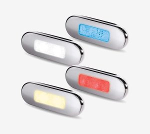 Surface Mount Oblong LED Courtesy Light for Boat Interiors, Steps, and Passageways