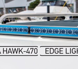 Marine LED Light Bar with Pencil Beam and Blue/White Edge Light for Fishing Boats and Yachts