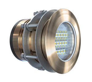 Flush-Mount High-Power Underwater LED Yacht Light for Tight Stern, Hull, or Transom Installations