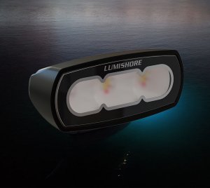 Low-Profile Color-Changing CRGBW Marine LED Flood Light for T-Tops, Decks, Arches, and Transoms
