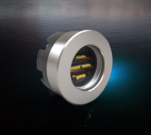 Compact Underwater LED Light with Flush Flange Mounting for Large Yachts