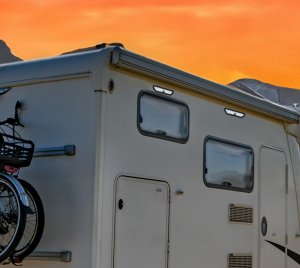Low-Profile LED Work Light with Pedestal Mount for Off-Road Vehicles, Transport Vans, and Mobile Machinery