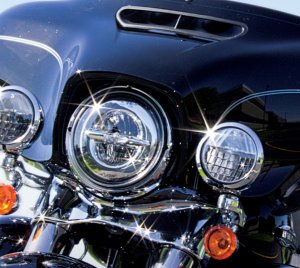 Reflector-Based LED Fog Lights for Motorcycles and Powersports