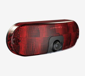 LED Turn Signal and Brake Light with Integrated Backup Camera for Industrial Vehicles