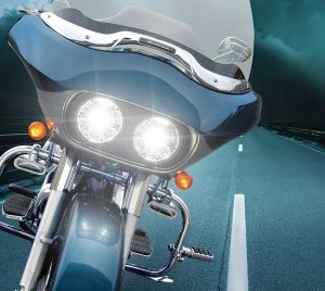 Dual Beam Adaptive LED Motorcycle Headlights for Harley-Davidson Road Glide® Touring Models