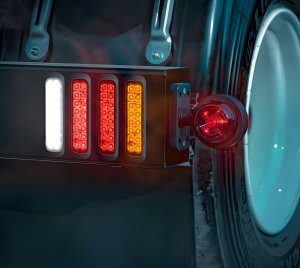 LED Tail Lights with Fog, Brake, and Position Lighting Capabilities