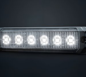 Ultra-Slim White LED Position Light with Dark Tinted Lens