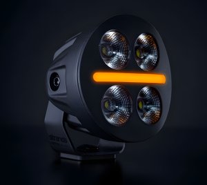 Round LED Work Light with Amber and Red Position Lights