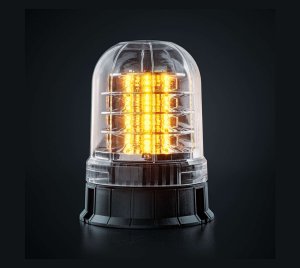 Amber LED Rotating Beacon with Rotating and Flashing Light Patterns for Vehicle Safety