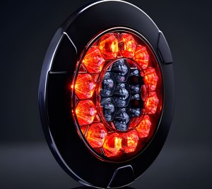 Off-Road LED Tail Light for Trailers and Trucks with Dark Lens and Y-Approved Design
