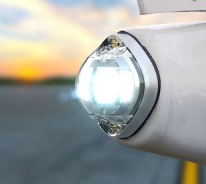 14VDC Rear Aircraft LED Position and Strobe Light with Reverse Polarity Protection