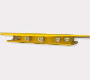 Ultra-Low Profile LED Deck Floodlight with Anti-Glare Hood for Nighttime Helicopter Approaches