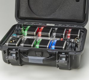 Portable Battery Powered LED Helipad Lighting System for Temporary and Ad-Hoc Helicopter Landing Zones