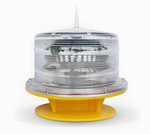 Solar-Powered LED Aviation Obstruction Light with Flashing Red Beacon for High-Risk Air Traffic Zones