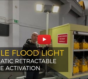 High-Intensity LED Floodlight Mast on Pneumatic Telescopic Mast for Airport Ground Operations