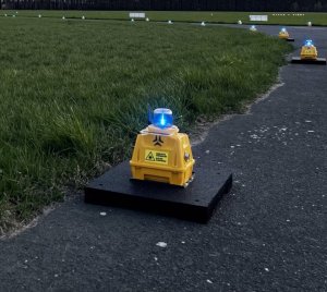 Portable Airport Taxiway Lighting System with Wireless Mesh Communication and NVG Compatibility