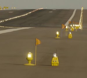 Battery-Powered White/Red Runway Edge Light for Temporary and Remote Airfields