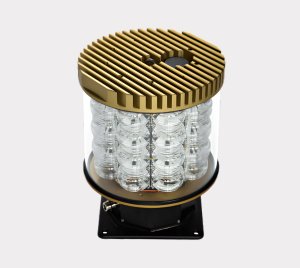 High-Intensity White LED Aviation Obstruction Light with Integrated GPS and Modbus Connectivity
