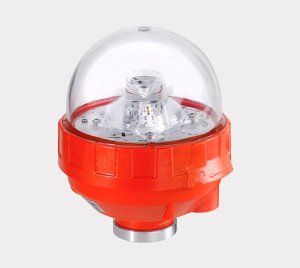 Universal Voltage LED Obstruction Light (12–48VDC / 110–240VAC) with Photocell for Day/Night Operation