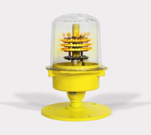 High-Visibility Elevated Yellow LED Heliport Light for Surface-Level and Shipboard Applications