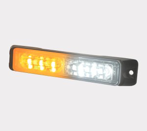 Dual-Color LED Warning Strobe and White Scene Worklight with Integrated Override Function
