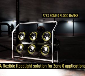 Explosion-Proof Portable LED Floodlight Bank for ATEX Zone 0 Hazardous Locations