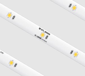 24V DC High CRI Static White LED Tape Light for Accent, Cove, and Under Cabinet Lighting