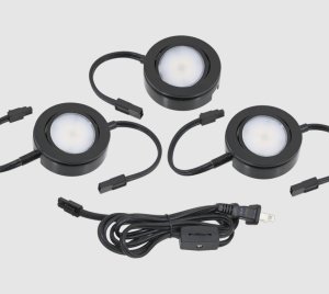 Line-Voltage LED Puck Light with 120V AC Input for Under Cabinet, Display, and Accent Lighting