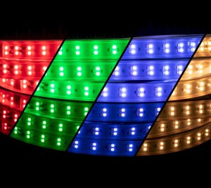 RGBW 120V Flexible LED Rope Light for Indoor and Outdoor Decorative Lighting Projects