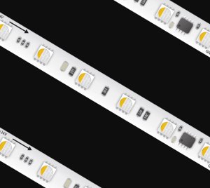 Individually Addressable RGBW LED Strip Lights with DMX Control for Chasing, Strobe, and Wave Effects