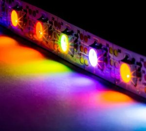 Individually Addressable RGBA LED Strip with WS2814 IC for Color Mixing, Gradient Animation, and Dynamic Fades