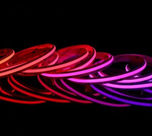 Individually Programmable RGB PixelControl COB LED Strip Light with Smooth Neon Effect and WS2811 Control