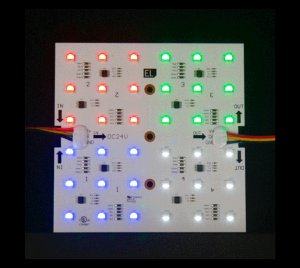 24V RGB LED Pixel Tiles for Pixel Mapping, Video Synchronization, and Interactive Visual Content